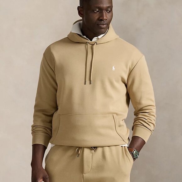 NWT RALPH LAUREN Double Knit Men's Hoodie in Khaki Size M - Picture 2 of 5